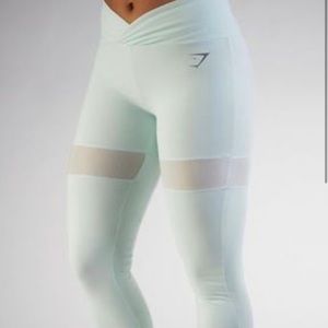 Nikki Blackketter Gymshark Duck Egg/Mint Leggings